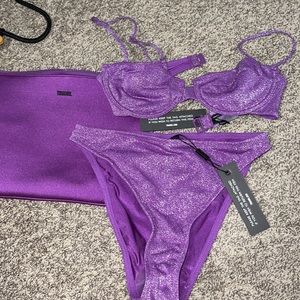 super cute triangl sparkly purple bikini